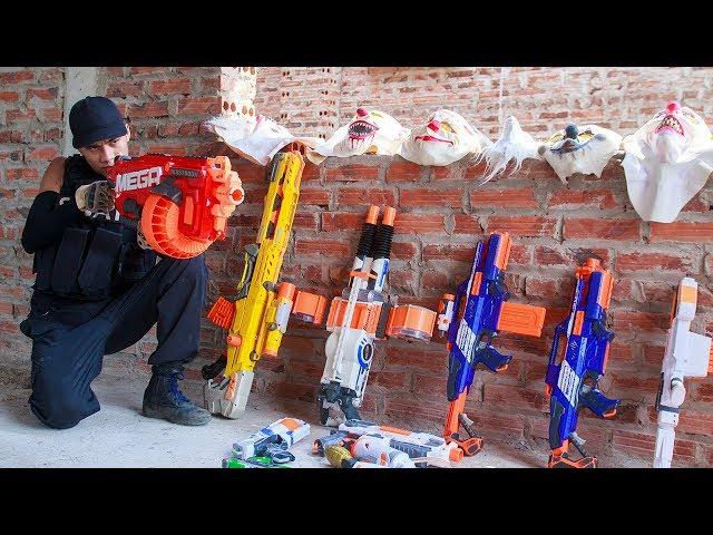 NERF WAR : SWAT Warriors Nerf Guns Fight Bandits Guards Dangerous Criminals Mask