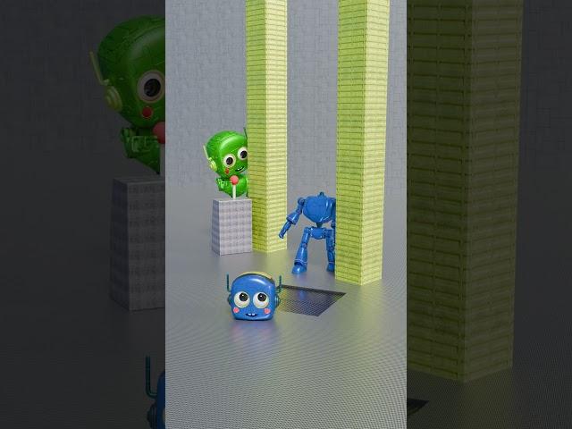 Lost and Found: The Robot's Head-Hunting Misadventure! #animation #ourbaby #funny