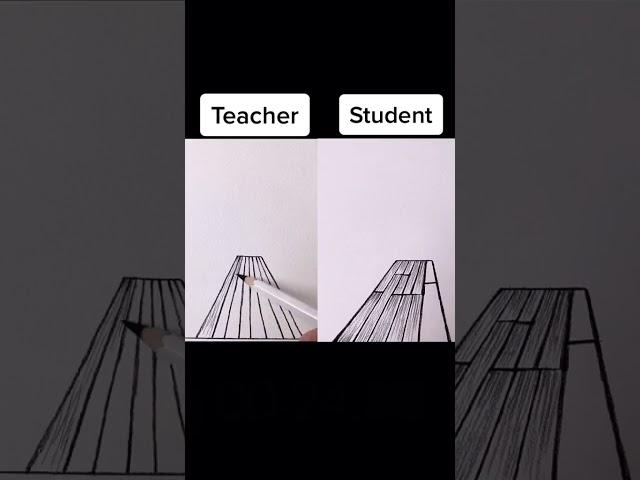 Teacher vs Student drawing challenge #drawing #art