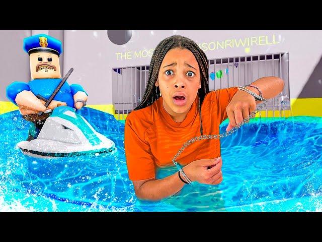 CALI ESCAPED WATER BARRY'S PRISON RUN IN ROBLOX