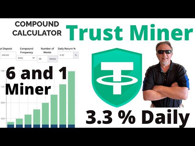 Trust Miner Crypto Project Pays in USDT! Trust Miner 6-1 Miner Pays 3.3% Daily Brand New! Don't Miss