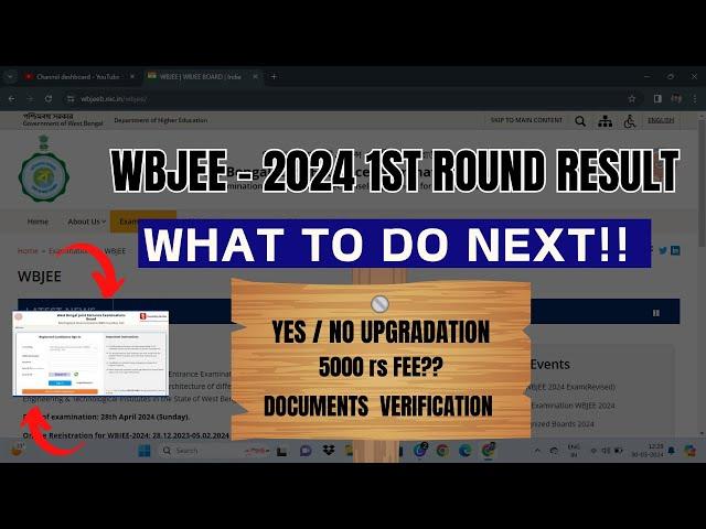 WBJEE 2024 1st ROUND RESULT OUT | WHAT TO DO NEXT?| YES / NO UPGRADATION  #wbjee2024