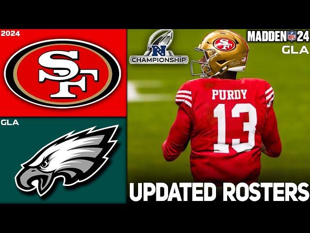 49ers vs. Eagles | NFC Championship | 2024 - 2025 Updated Rosters | Madden 24 PS5 Simulation