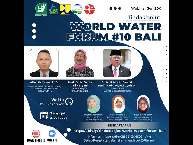 Webinar Nasional #200 Tindaklanjut World Water Forum #10 Bali