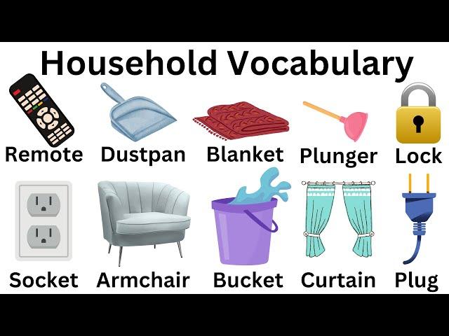 Household  Items  |  English Vocabulary | Daily Use English Words#learnenglish