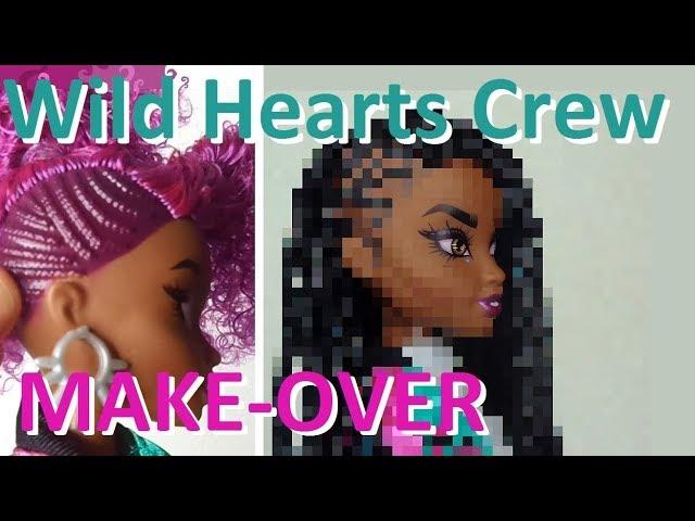 EXTREME Doll Hair Make-over: Wild Hearts Crew [Reroot + Box braids]