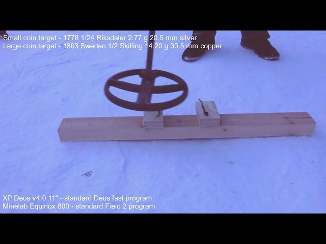 Coin Below Iron - XP Deus vs  Minelab Equinox 800