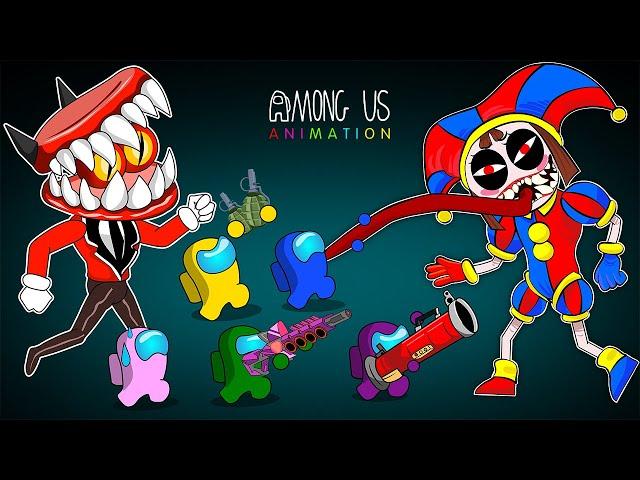 Mini Crewmate Kills The Amazing Digital Circus Characters | Among Us |  || PKM ANIMATION