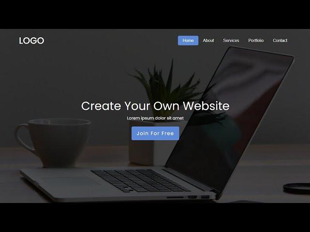 Website Landing Page Design Using HTML and CSS | Learn Web