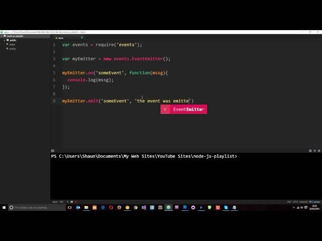 Node JS Tutorial for Beginners #8 - The Node Event Emitter