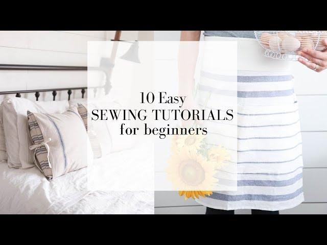 10 Easy Sewing Tutorials for Beginners | FREE ONLINE SEWING COURSE