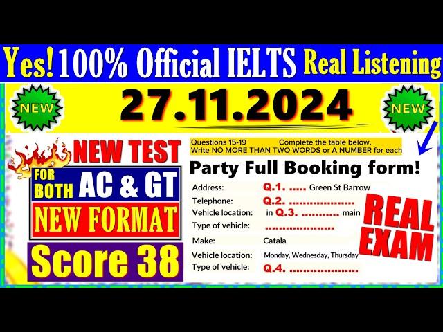 IELTS LISTENING PRACTICE TEST 2024 WITH ANSWERS | 27.11.2024