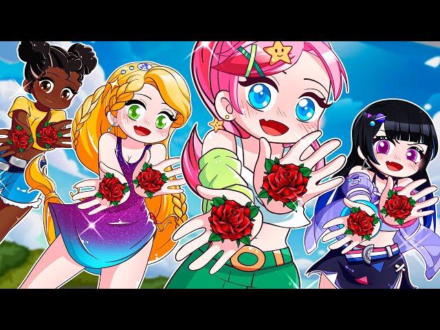 Anna, Lisa, Amanda, Rapunzel Flower Challenge | Gacha Club | Ppg x Rrb Gacha Life
