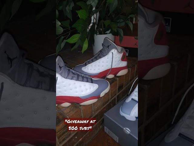 im giving away these RETRO JORDAN 13s (GREY TOE) at 500 subscribers!!!  #shorts #giveaway