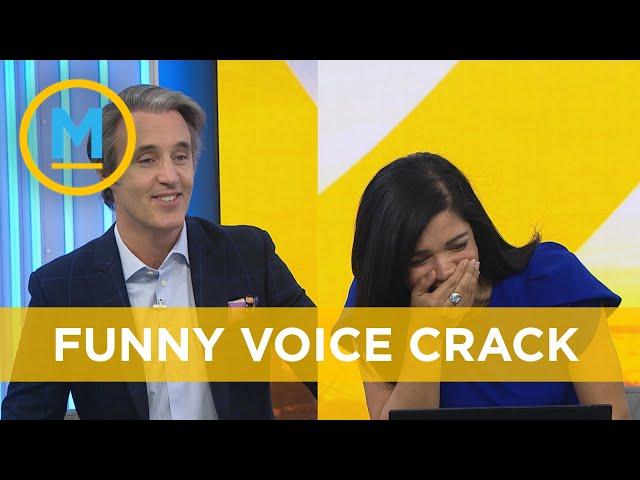 Our host has a hilarious voice crack at the perfect moment | Your Morning