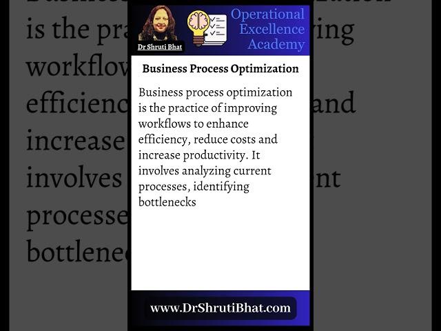 What Is Business Process Optimization ? | Boost Efficiency & Reduce Costs