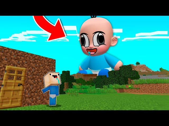 PELUCHE de BEBE NOOB... NO LO MIRES en MINECRAFT   BEBÉ NOOB