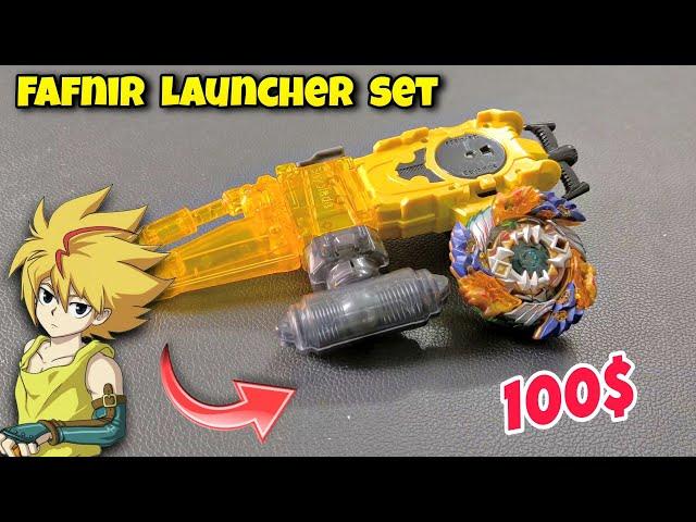 Free's ANIME like BEYBLADE launcher set review | Geist fafnir launcher set