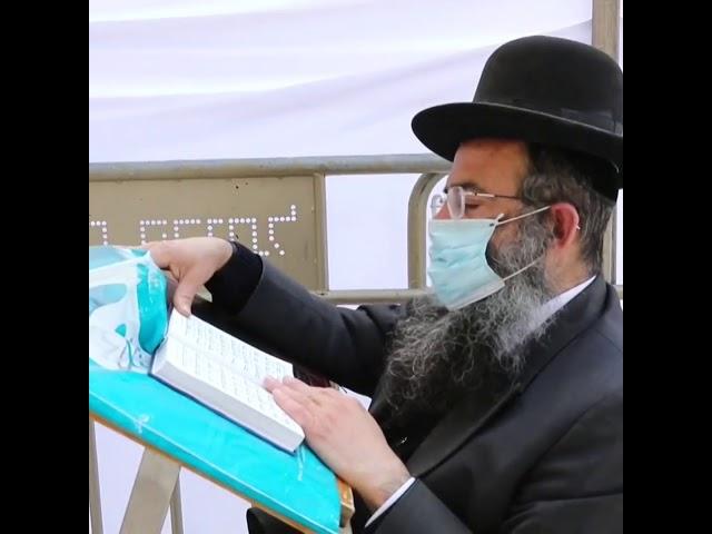 Ultra Orthodox Jews praying in Jerusalem during coronavirus pandemic