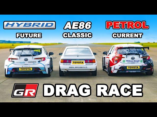 Toyota Gazoo Racing DRAG RACE *Petrol v Hybrid v Classic*