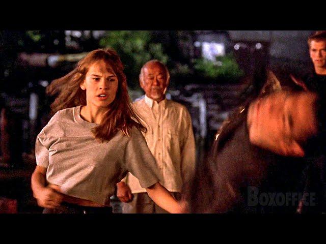 Miyagi & Julie beat the Alpha Elite crew | The Next Karate Kid | CLIP