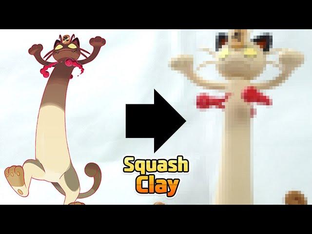 Pokémon Sword & Shield Clay Art: Gigantamax Meowth!! (Satisfying video)