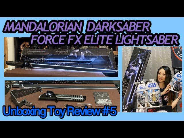 Unboxing Toy Review #5 The Black Series Mandalorian Darksaber Force FX Elite Lightsaber from Hasbro