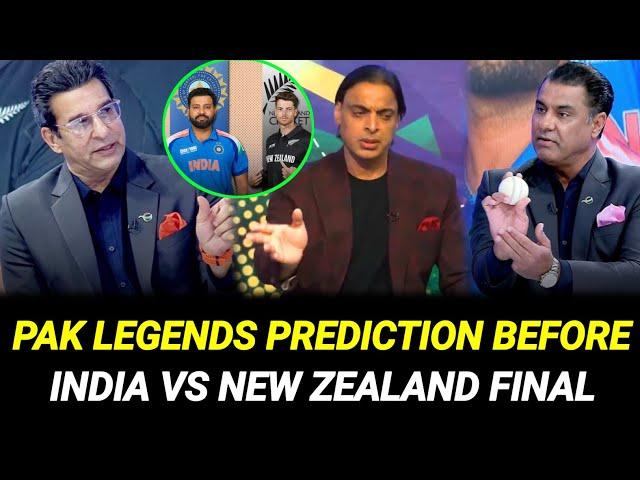 Shoaib Akhtar, Waqar Yunus & Wasim Akram prediction before India vs New Zealand final | Ind vs Nz.