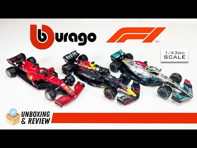 2023 1/43rd Scale Bburago F1 Ferrari, Mercedes, and Red Bull - Unboxing & Review