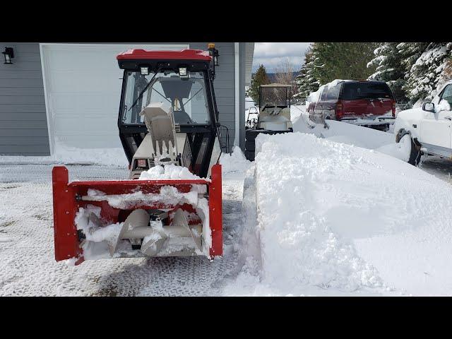 Ventrac 4500Z w/ Snowblower (KX480) & Heated Cab - Snow blowing a 3ft DEEP snow drift