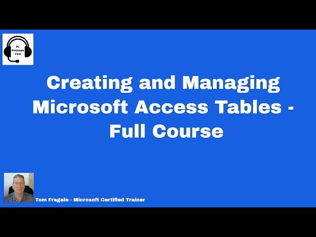 Creating and Managing Microsoft Access Tables