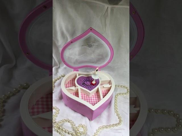Шкатулка музыкальная сердце розовое с танцующей балериной