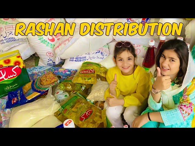 Rashan distribution | Anaya or eshaal ne rashan pack kiya | anaya eshaal family #ramadan