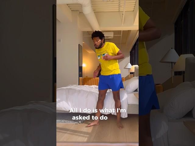 Dancing in my hotel room to promote #WhyMustWeDo #Repo #Nerdcore
