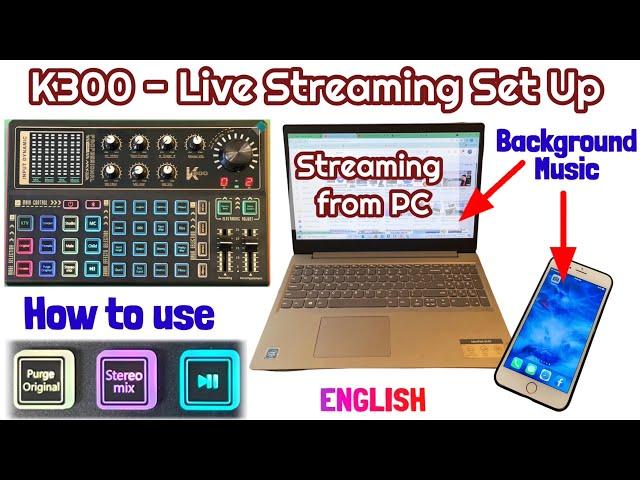 SK300 Live Sound Card - Live Streaming from PC - Background Music from PC or Laptop or Other device