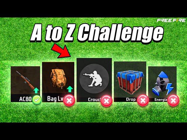 A TO Z CHALLENGE IN FREE FIRE 