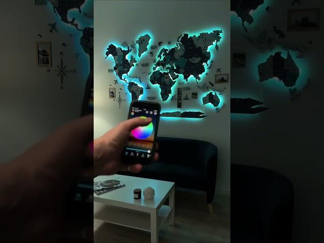 Looking for innovative decor? 3D World Map with LED is absolutely unique   Pledge on #kickstarter