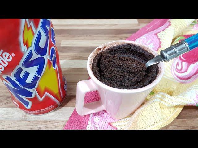 BROWNIE DE NESCAU NA CANECA NO MICROONDAS | NESCAU BROWNIE IN MICROWAVE MUG