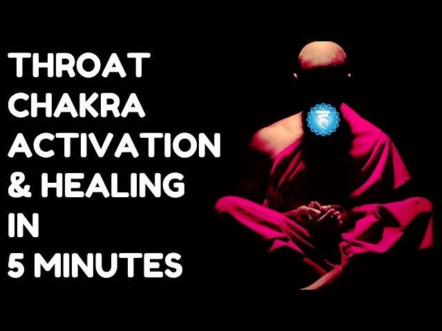 THROAT CHAKRA ACTIVATION & HEALING IN 5 MINUTES : FAST DETOX, IMPROVE VOICE !