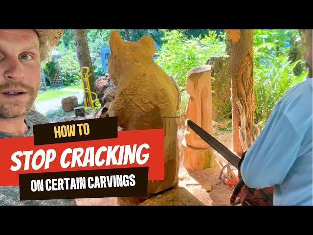 Stop cracking in wood carving before it starts !?!? What do you think ?!