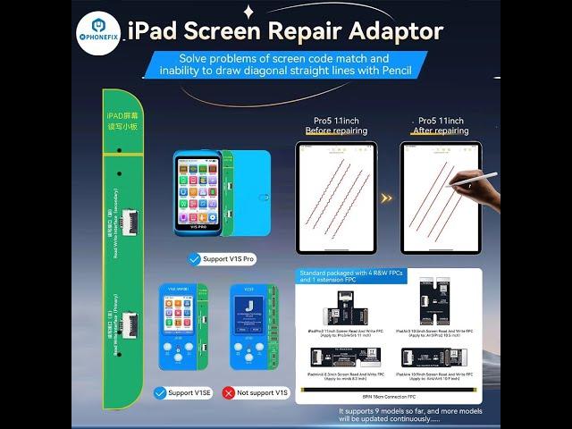 JCID iPad Screen Repair Adaptor With FPC Solves iPad Screen Wavy Diagonal Line Issue