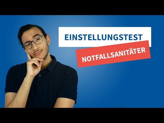 Einstellungstest NOTFALLSANITÄTER/IN | Das musst du wissen! (2024) #einstellungstest #sanitäter