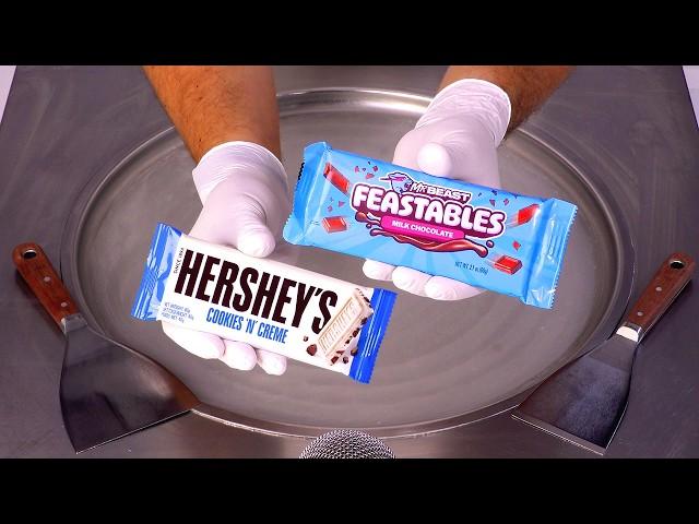 Feastables vs. Hershey’s Ice Cream Rolls - MrBeast must never see this! (ASMR)