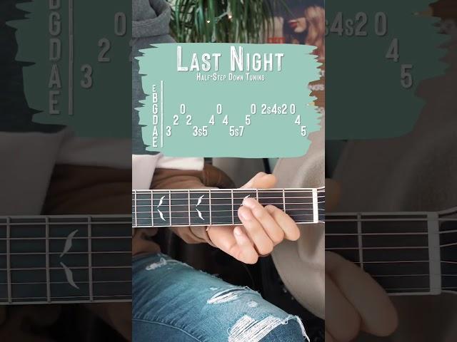 Last Night Morgan Wallen Guitar Tutorial // Last Night Guitar Lesson #shorts