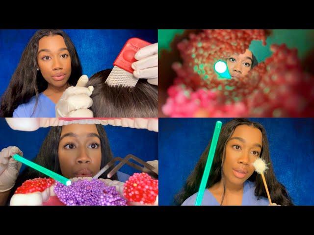 ASMR Getting Something Out of Your Ear, Eyes, Mouth, Scalp and Nose  ASMR School Nurse Role-play