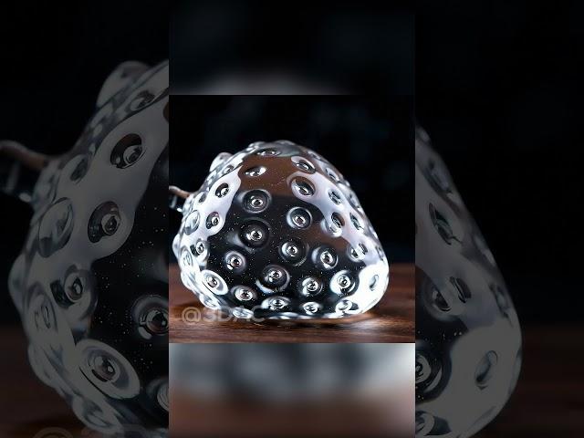 Glass Strawberry Squish  Ultra-Realistic 8K ASMR | Glitter Gel Explosion & Crystal Pops