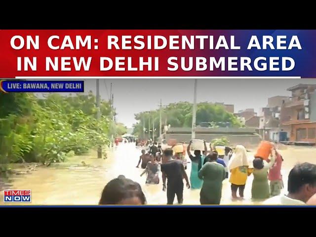 Delhi Rain: Residential Area In National Capital Submerged, Dramatic Visuals Of Inundation | Latest