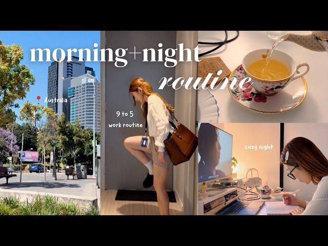 Life in Australia | morning & night routine as a corporate girly, cozy& productive *on a good day*