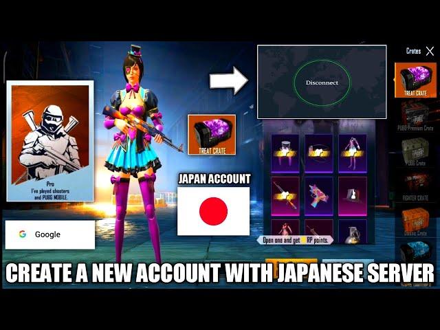 CREATE A NEW ACCOUNT WITH JAPANESE SERVER | PUBG MOBILE KOREA