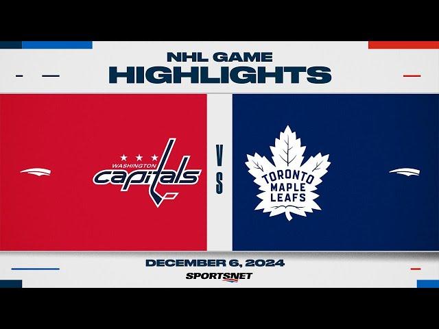 NHL Highlights | Capitals vs. Maple Leafs - December 6, 2024